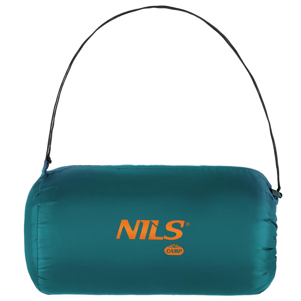 NILS CAMP Schlafsack Grün-Orange - leichter Sommerschlafsack für Camping, Trekking & Outdoor