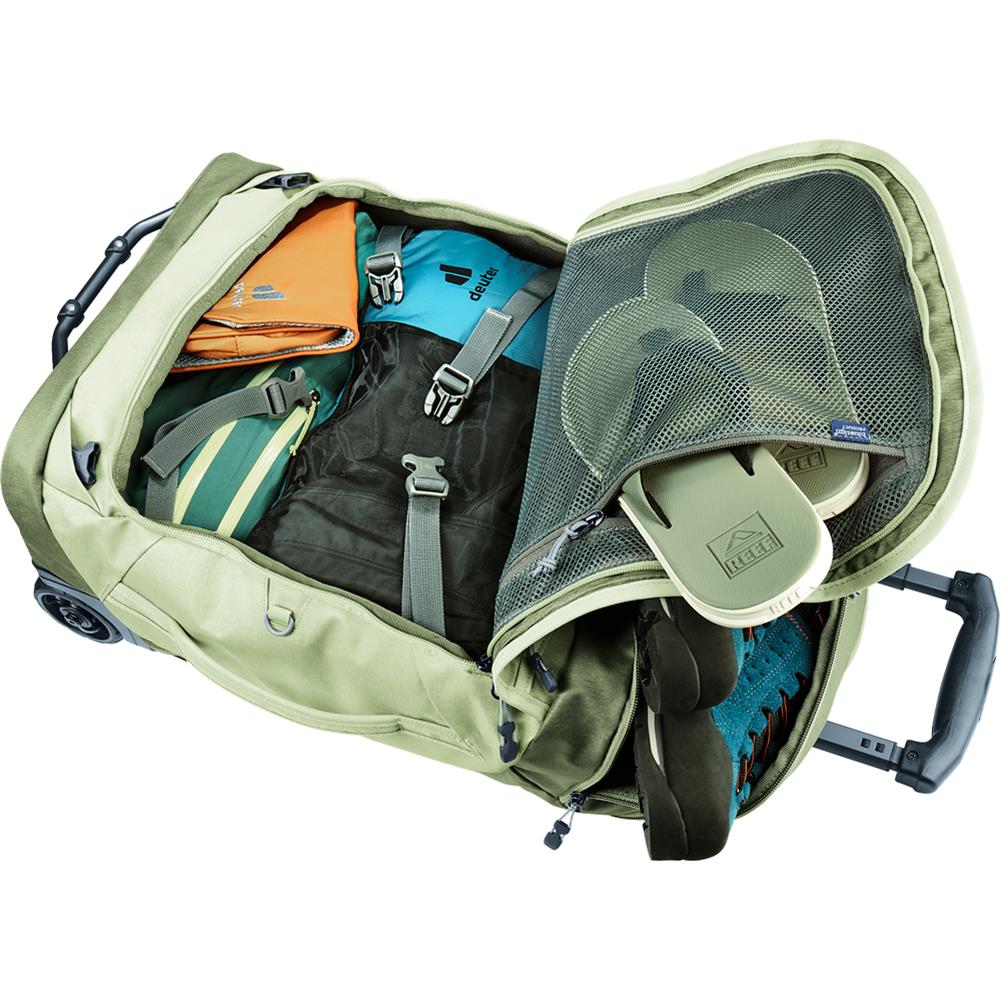 deuter Duffel Pro Movo 36, Reisetrolley, mineral-grove (grün), auch als Rucksack tragbar