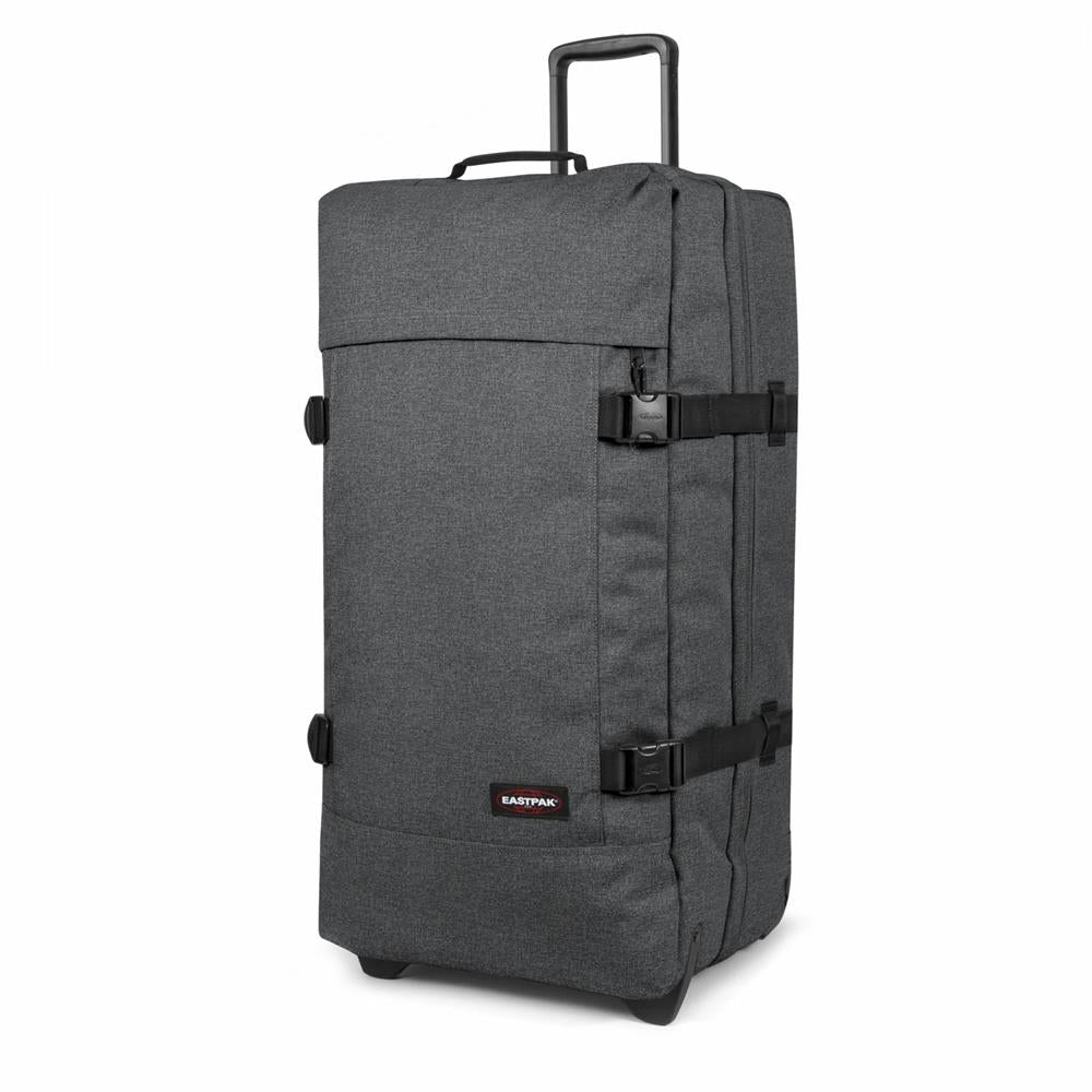 Eastpak TRANVERZ L, Großer Reisetrolley, Black Denim (grau), 121L, Rollkoffer mit 2 Rädern und TSA-Schloss