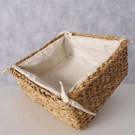 BOLTZE Brotkorb „Sophy“ – Handgewebt aus Seegras mit Baumwoll-Inlett