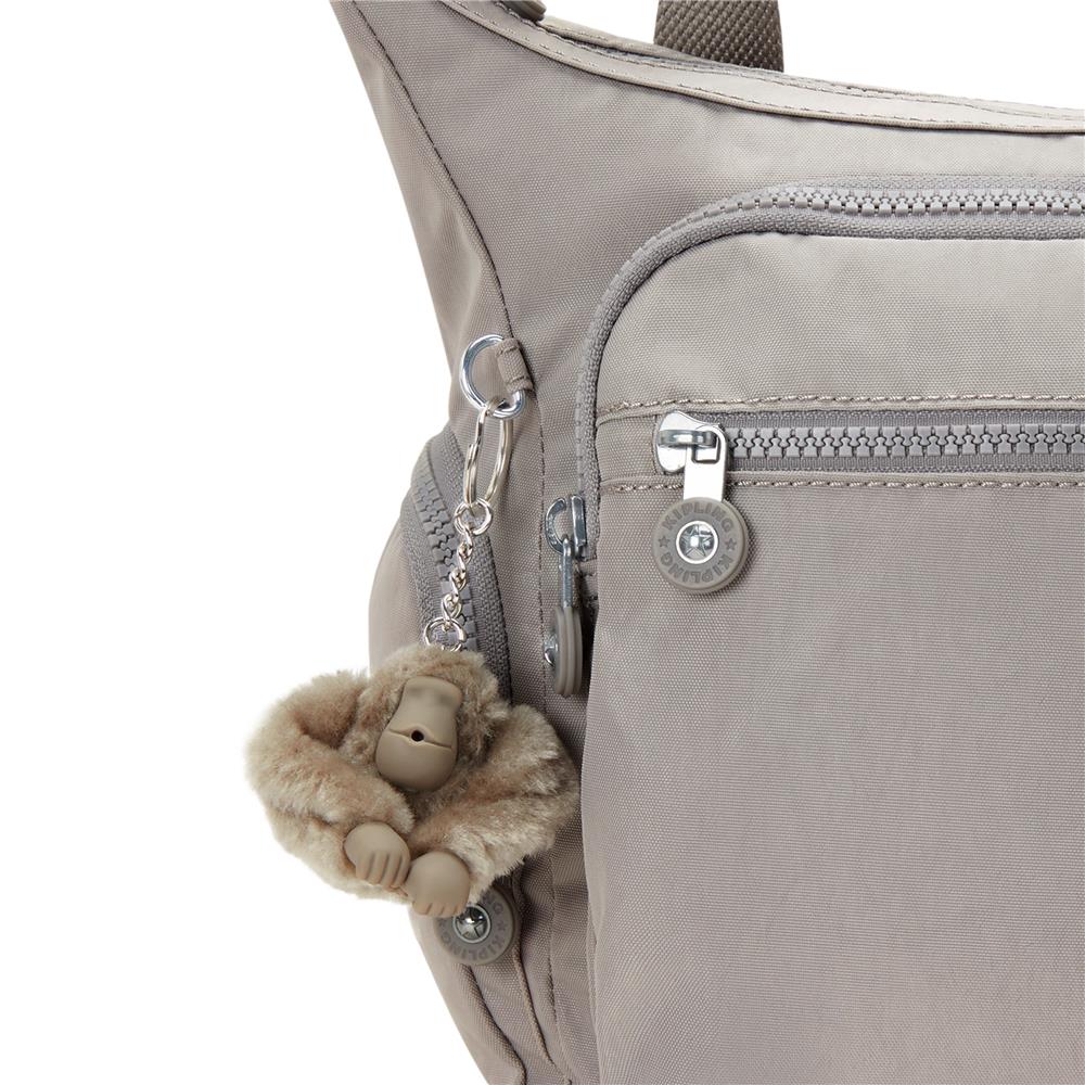 Kipling GABBIE M, Mittelgroße Umhängetasche, Grey Gris (grau), Schultertasche mit Reißverschluss