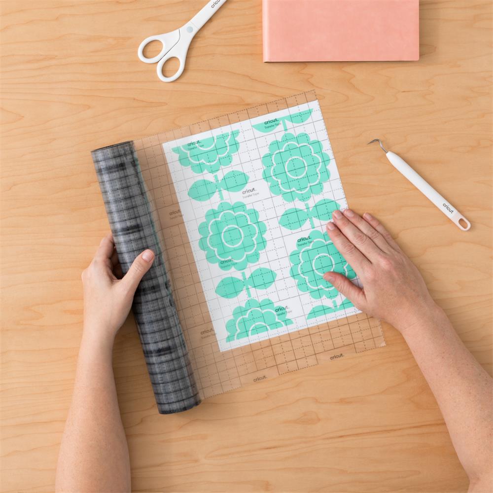 Cricut Transferklebeband ohne Trägerfolie, 1 Rolle Transferfolie 33cm x 4,6m