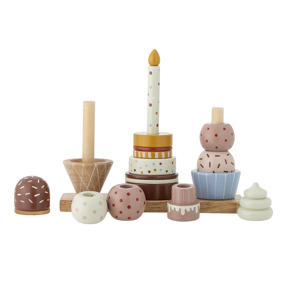Bloomingville MINI Celebrate Aktivitätsspielzeug Bunt Holz 18er Set