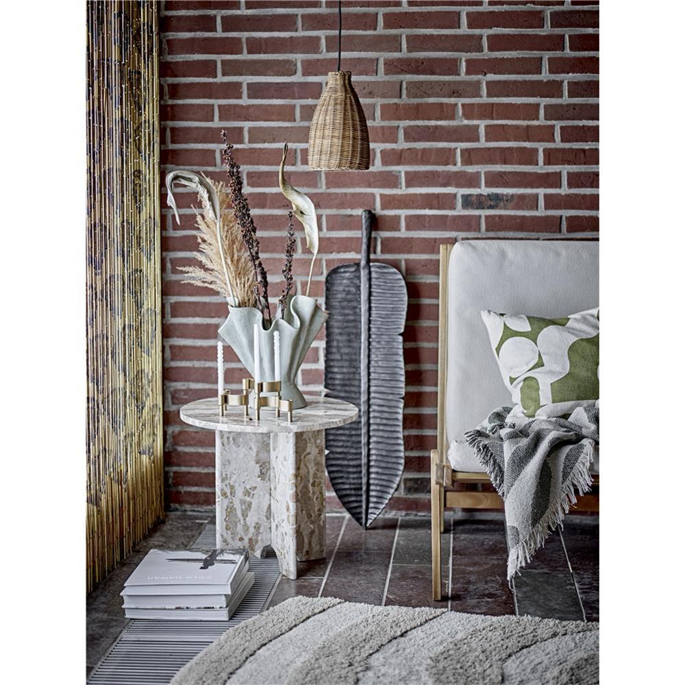Bloomingville Alk Decke 160x130 cm in Grün aus recycelter Baumwolle, dänisches Design