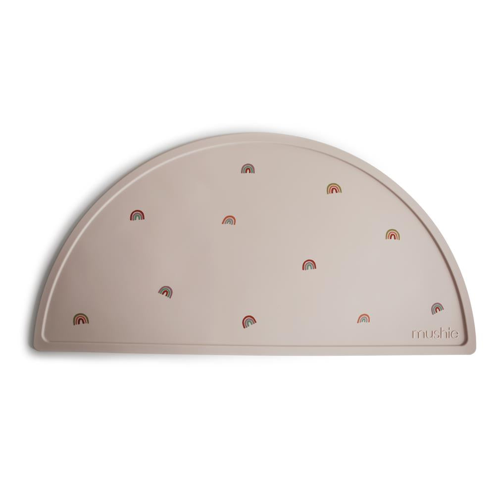 Mushie Silikon-Platzdeckchen, Rainbows, Tischset, BPA-frei