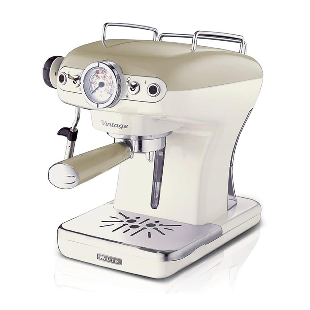 Ariete Vintage Espressomaschine, Beige, Siebträger Kaffeemaschine, 15 Bar