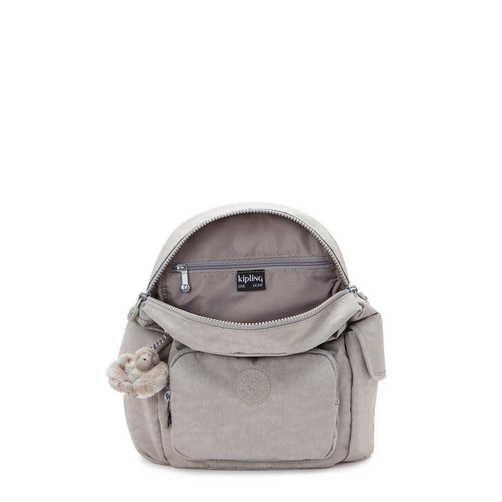 Kipling CITY PACK MINI, Extra kleiner Rucksack, Grey Gris (grau), 9L, Kompakt & Stylisch