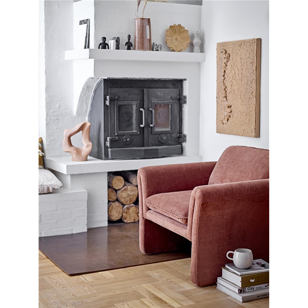 Bloomingville Evi Tablett Marmor Braun 22 x 4 cm Blütenform