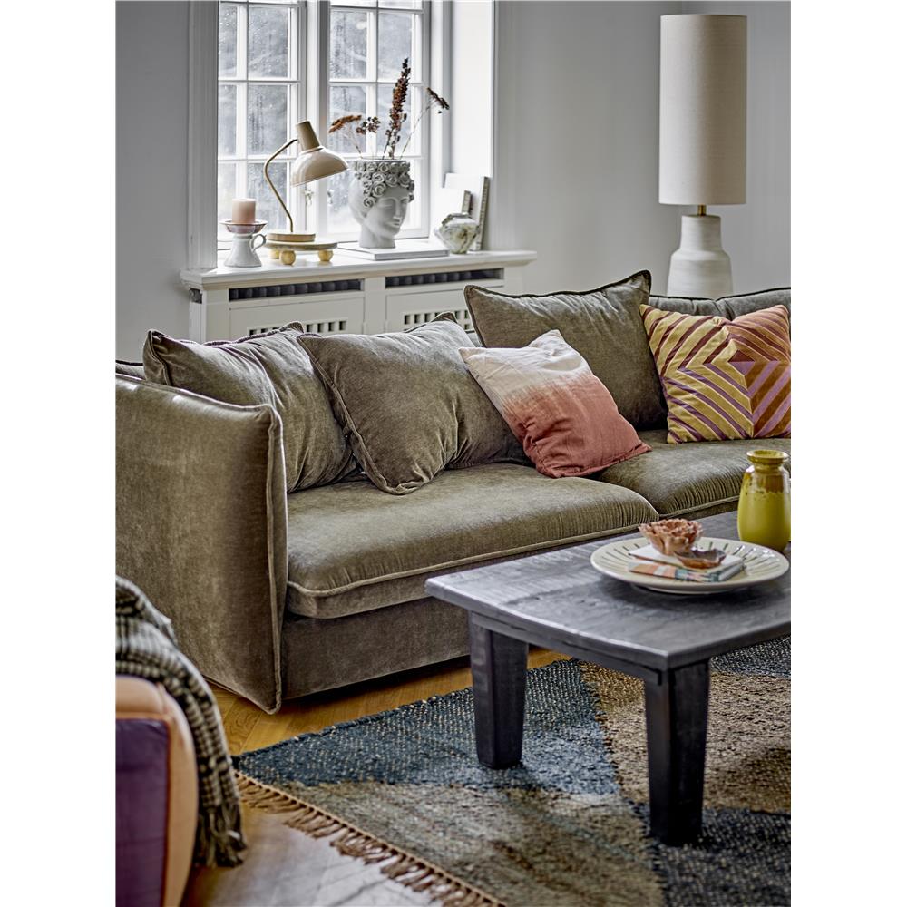 Bloomingville Akira Vase aus Steingut in Grau, Blumenvase in Form eines Gesicht