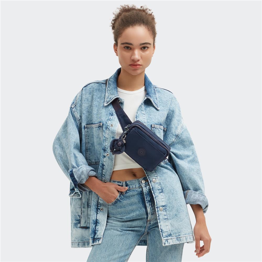 Kipling ABANU MULTI, 2-in-1-Crossbody- und Bauchtasche, Blue Bleu 2 (blau), Schultertasche