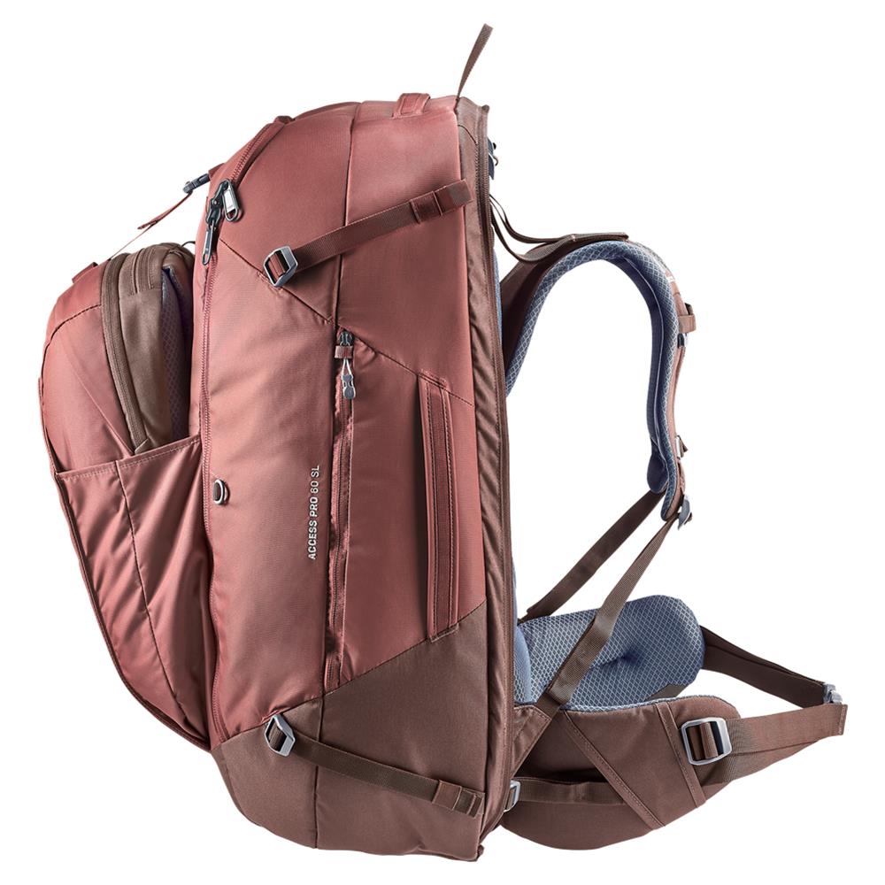 deuter Access Pro 60 SL, Reiserucksack, caspia-raisin (braun), 60L, für kürzere Rücken