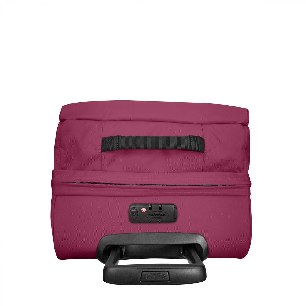 Eastpak TRANVERZ S, Kleiner Reisetrolley, Wine Burgundy (rot), 42L, Rollkoffer mit 2 Rädern und TSA-Schloss