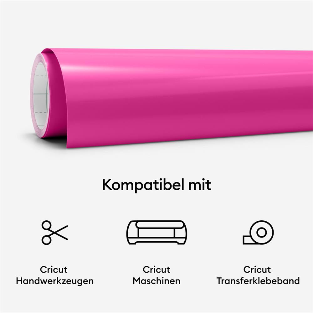 Cricut Wärmeaktivierte Vinyl Folie HOT Pink Farbveränderung gestalten dekorieren Vinylaufkleber