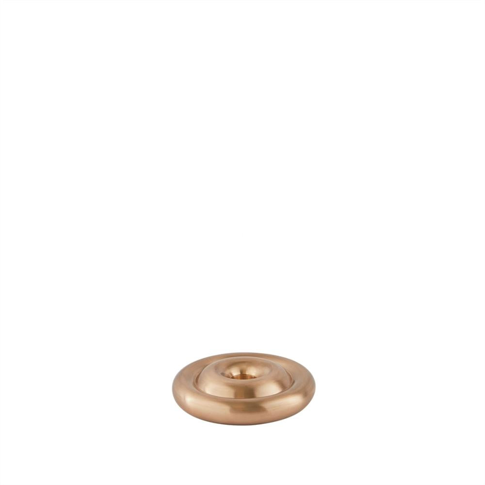 OYOY Savi Kerzenständer Messing 12,5 x 3 cm Kerzenhalter