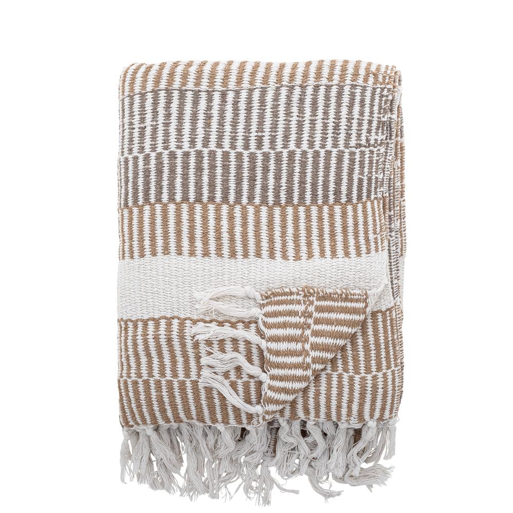Bloomingville Isnel Decke natur recycelte Baumwolle 160x130 cm