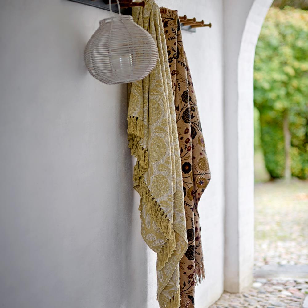 Bloomingville Pratello Decke Gelb Baumwolle Wohndecke 160x130cm