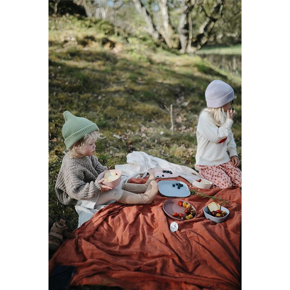 Mushie Kinderschüssel 2er Set, Woodchuck, rund, BPA-frei