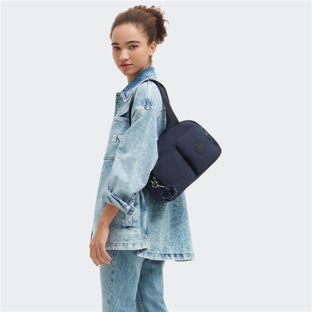 Kipling COOL DEFEA, Mittelgroße Schultertasche, Blue Bleu 2 (blau), Umhängetasche