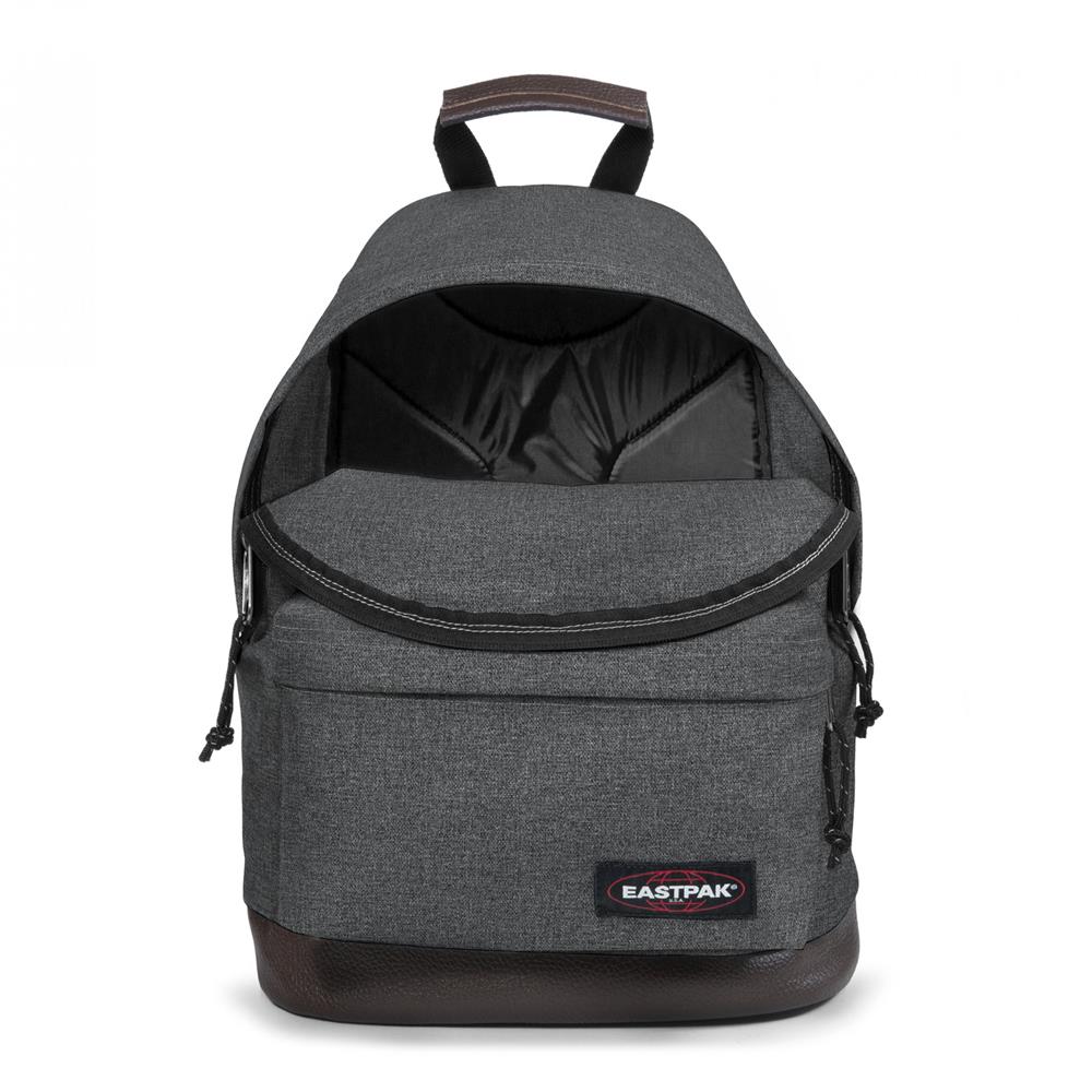 Eastpak WYOMING, Rucksack, Black Denim (grau), 24L, mit Leder-Unterseite