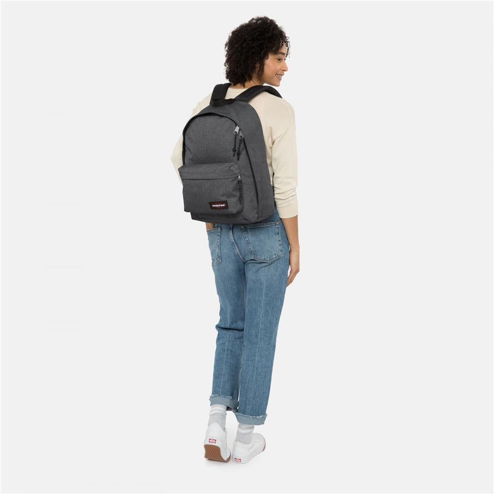 Eastpak OUT OF OFFICE, Rucksack, Black Denim (grau), 27L, mit Laptopfach