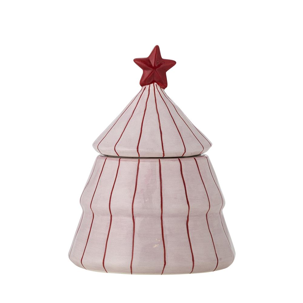 Bloomingville Shirly Gefäß mit Deckel Rosa Steingut Vorratsdose 420 ml