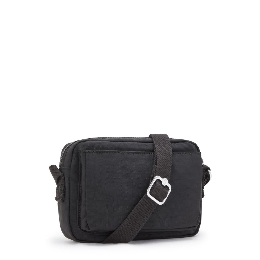 Kipling ABANU S, Kleine Umhängetasche, Black Noir (schwarz), Schultertasche mit verstellbarem Schultergurt