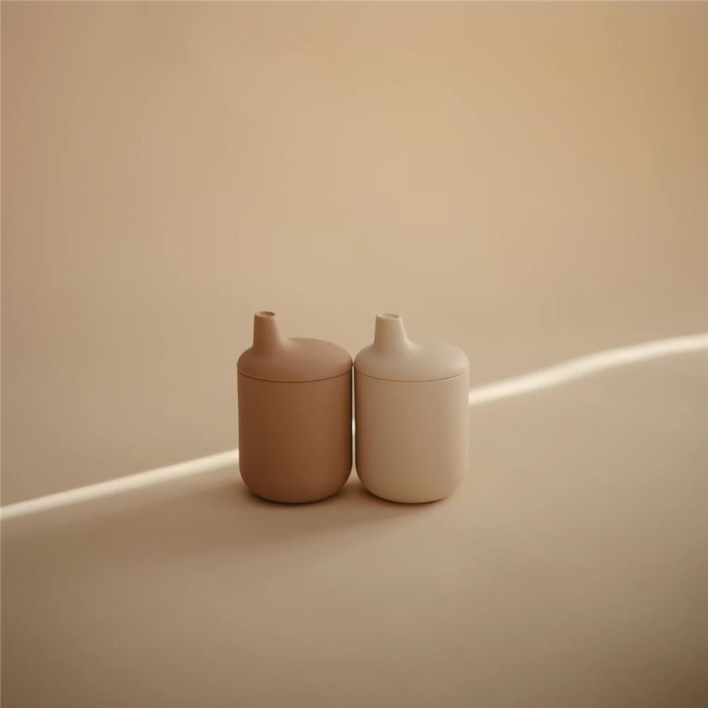 Mushie Silikon-Trinklernbecher, Natural, BPA-frei