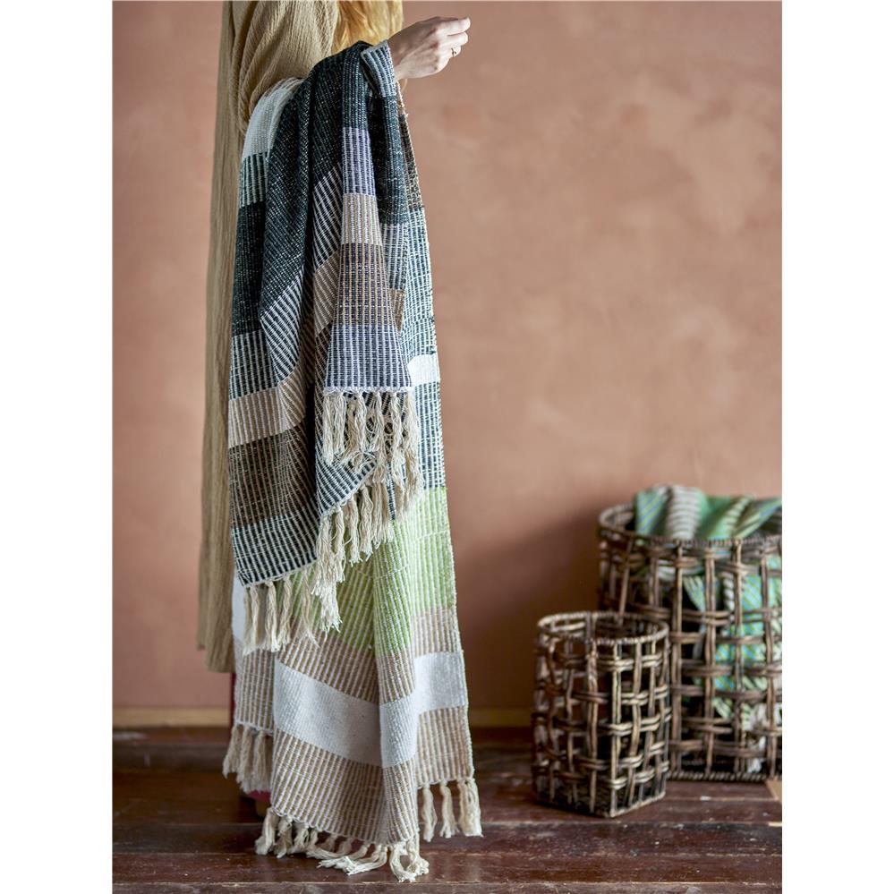 Bloomingville Isnel Decke - Gemütliche Vielseitigkeit in Braun und Grüntönen