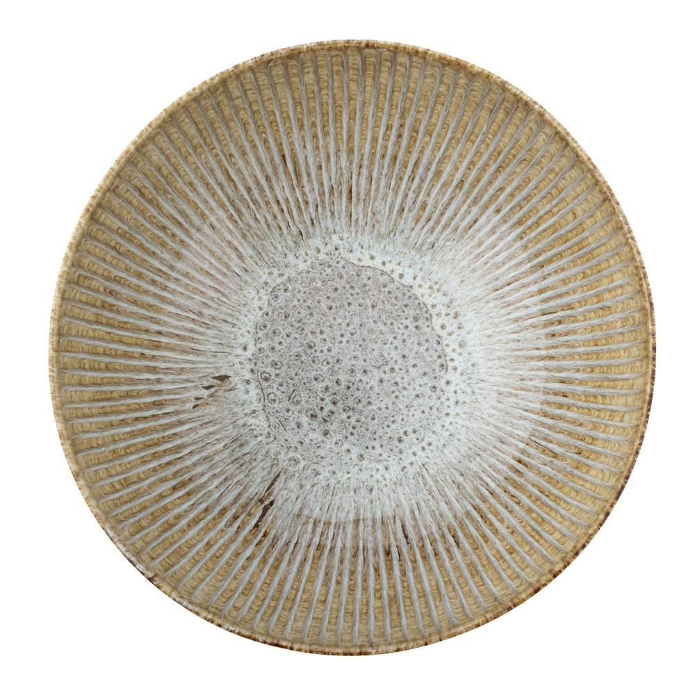 Bloomingville Fleur Servierschüssel, Natur, 3L, Steingut, dänisches Design