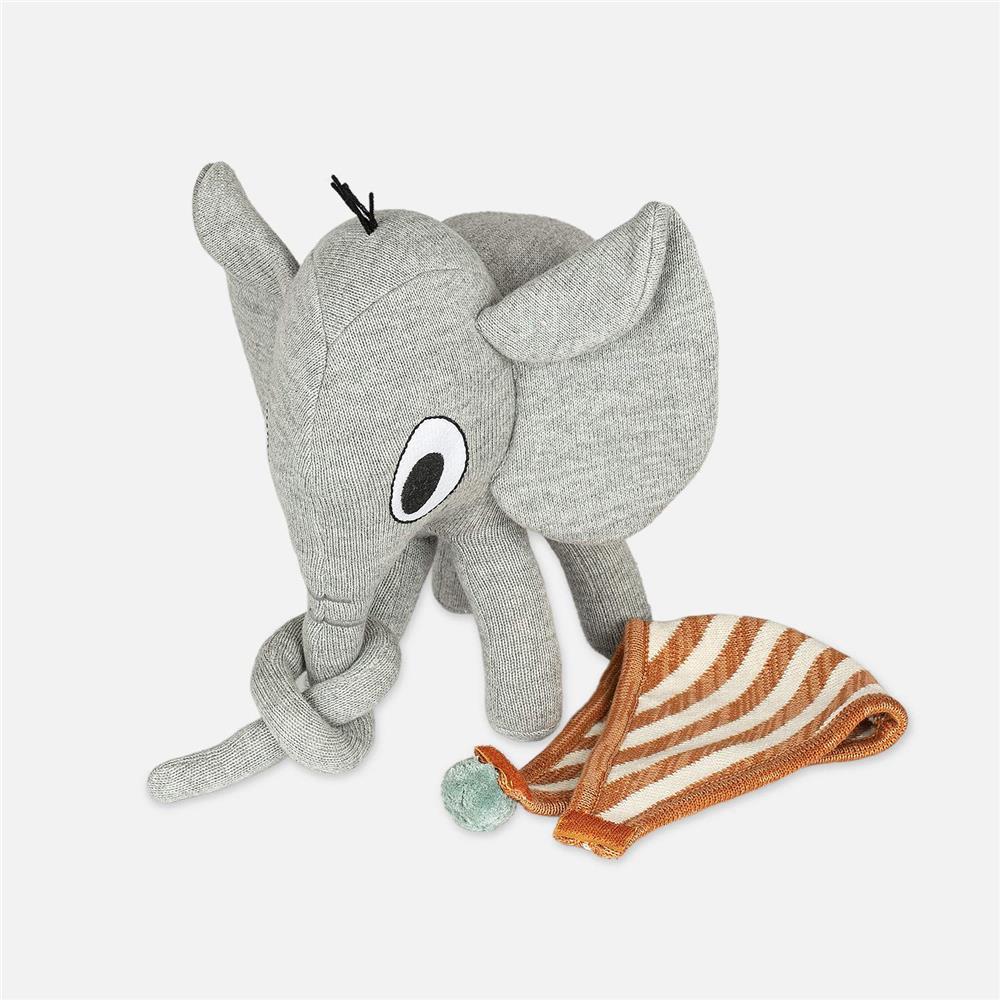 OYOY Mini - Kinderkissen Elefant Henry, Stofftier, Baumwolle