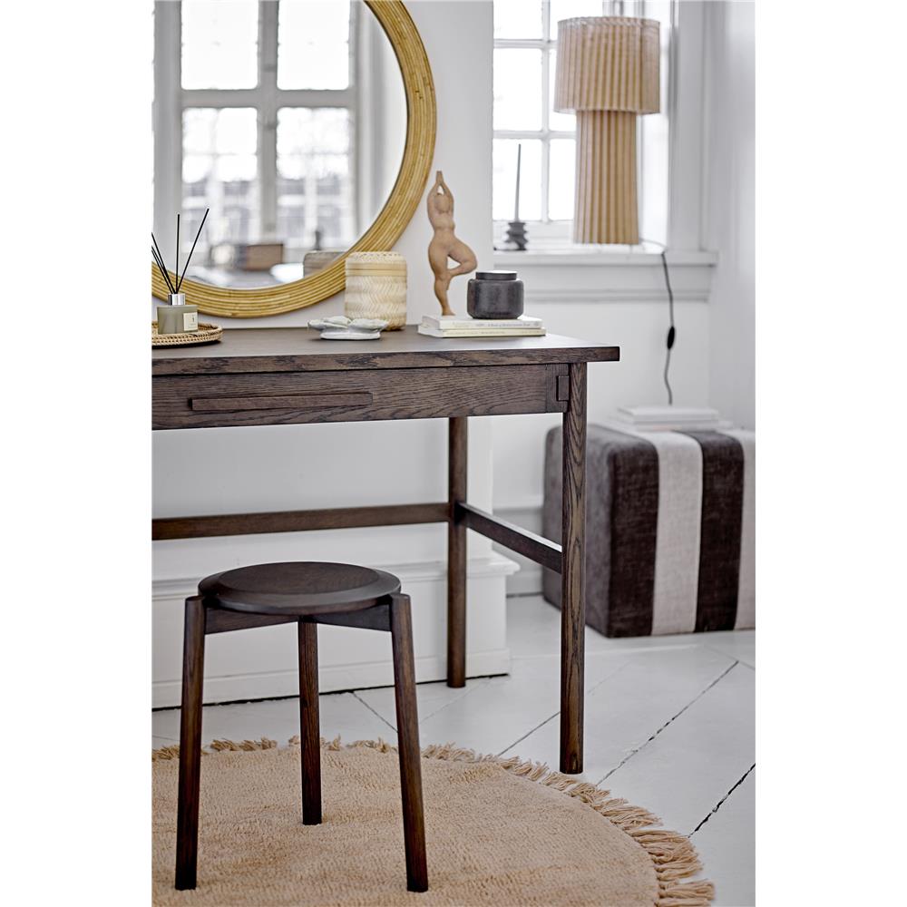 Bloomingville Lenea Teppich, Braun, Wolle D110 cm