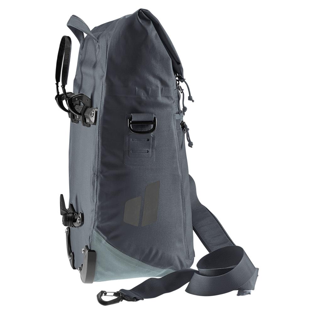 deuter Mainhattan, Fahrradtasche, graphite-shale (grau), 17L+10L, mit Bagfix-Halterung und Laptopfach