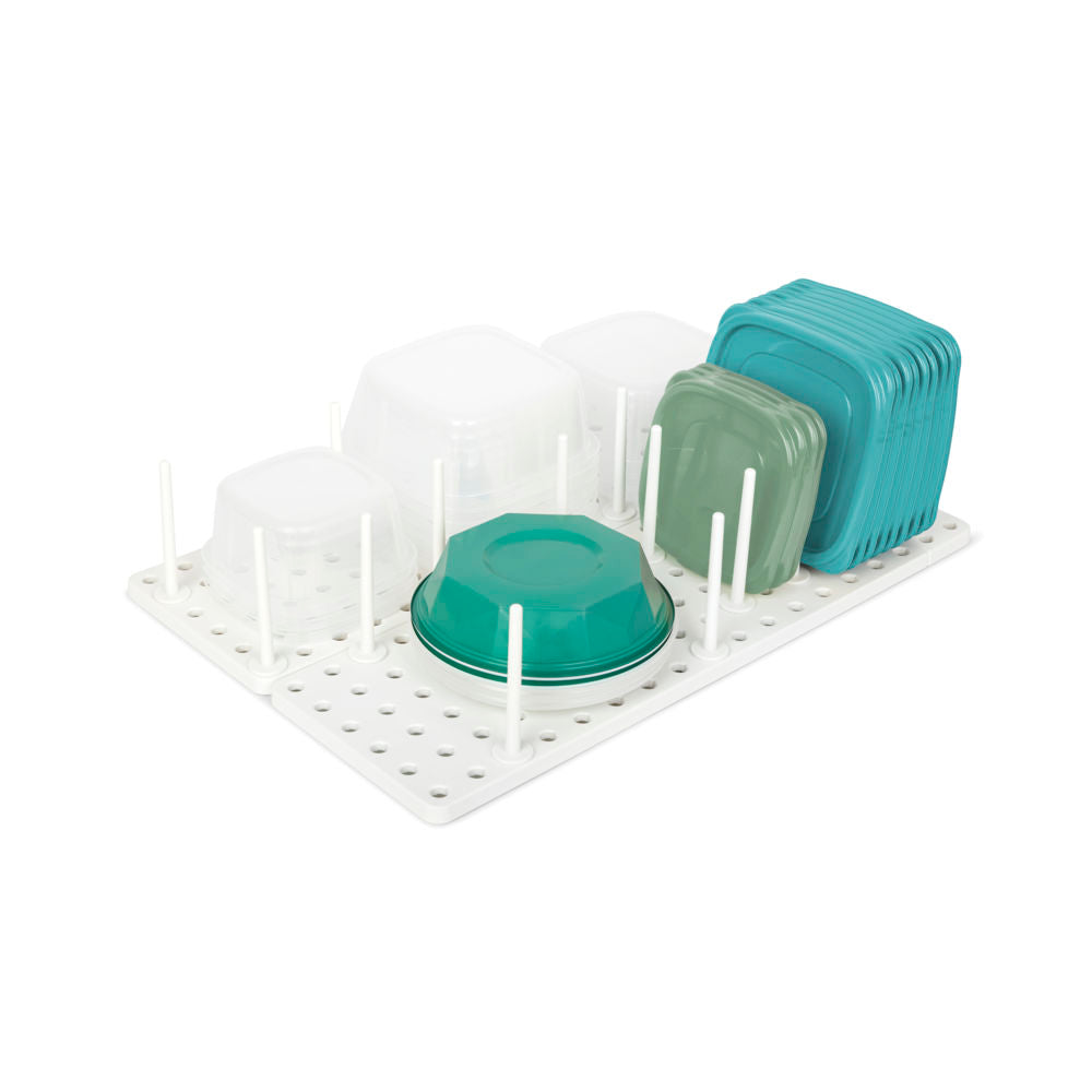 Umbra Peggy Einsatz für Küchenschränke und Schubladen 45x15x10cm verstellbar 2er Set Weiß