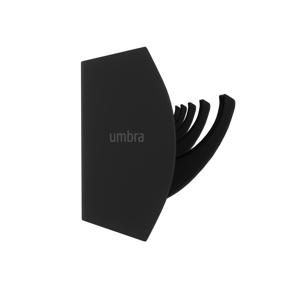 Umbra Flip Wandgarderobe, Garderobenleiste in Schwarz, mit 5 beweglichen Haken in Schwarz