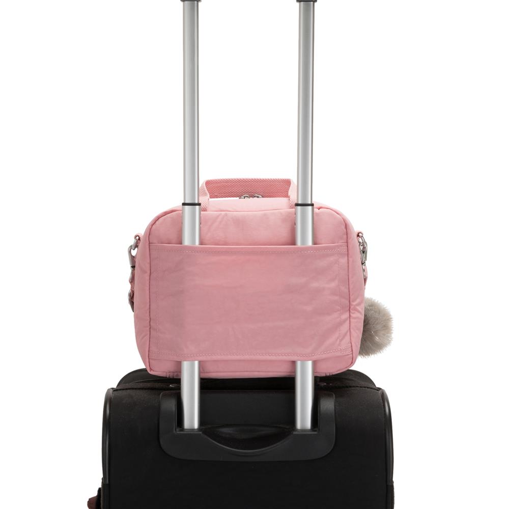 Kipling MIYO, Große Lunchbox, Bridal Rose (rosa), Frühstückstasche mit Trolleyschlaufe