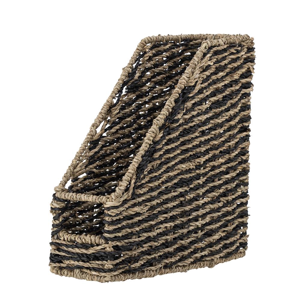 Bloomingville Claude Magazinhalter in Braun 28x28 cm aus Seegras