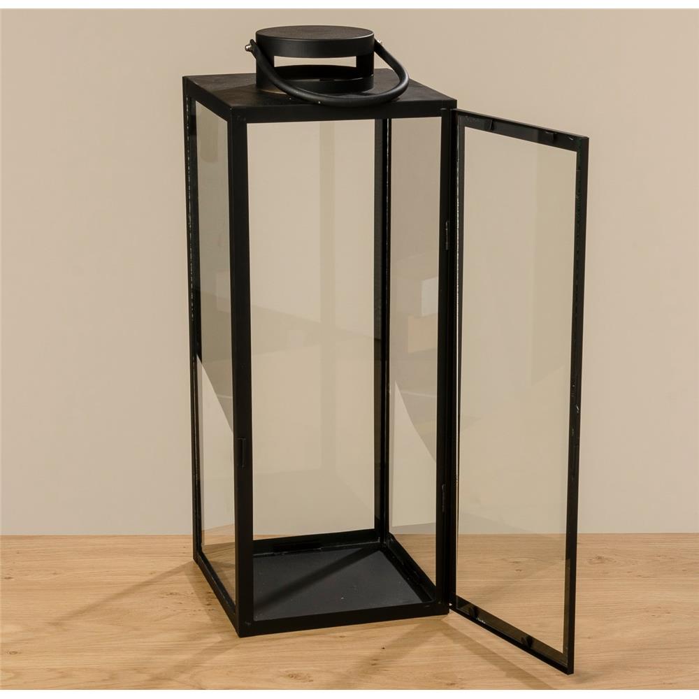 BOLTZE Laterne Arana 3er Set Schwarz Metall Windlicht Kerzenhalter Skandinavisches Design