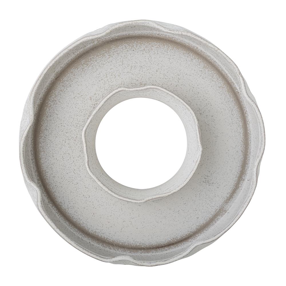 Bloomingville Leda Tablett, Grau, Steinzeug D35xH7,5 cm