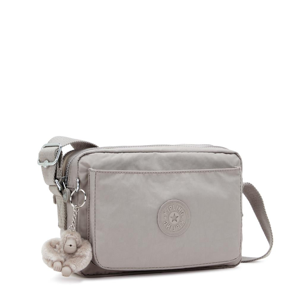 Kipling ABANU M, Mittelgroße Umhängetasche, Grey Gris (grau), 4L, Schultertasche