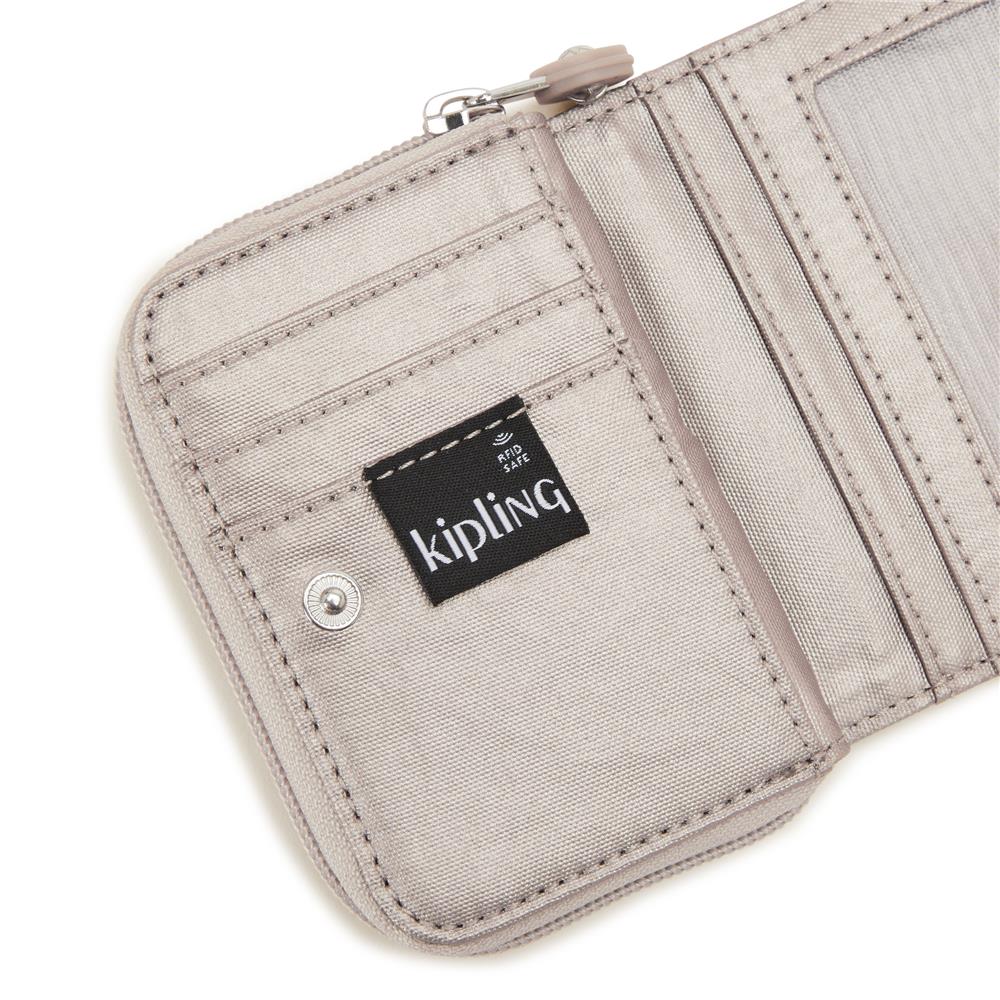 Kipling TOPS, Kleines Portemonnaie, Metallic Glow (beige), Geldbörse, Brieftasche