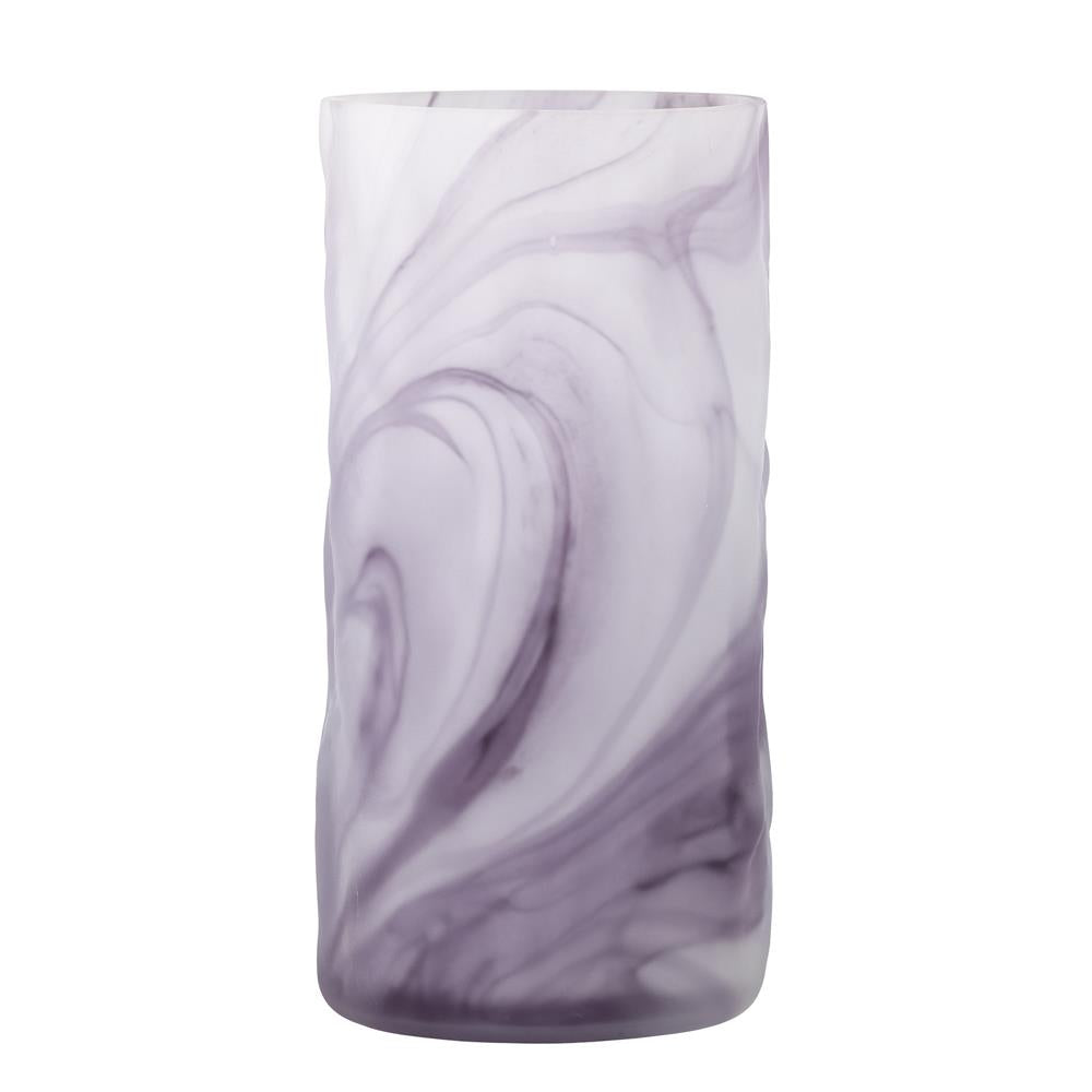 Bloomingville Moore Vase in Violett, 24,5cm, aus Glas mundgeblasen