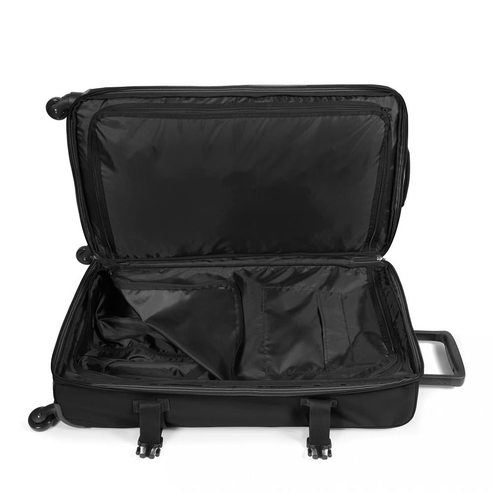 Eastpak TRANS4 L, Großer Reisetrolley, Black (schwarz), 80L, Rollkoffer mit 4 Rädern und TSA-Schloss