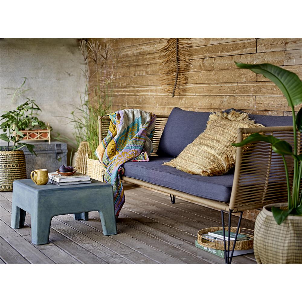 Bloomingville Diora Weidenkörbe, 2er Set, aus naturfarbenem Seegras, runde Ballonform