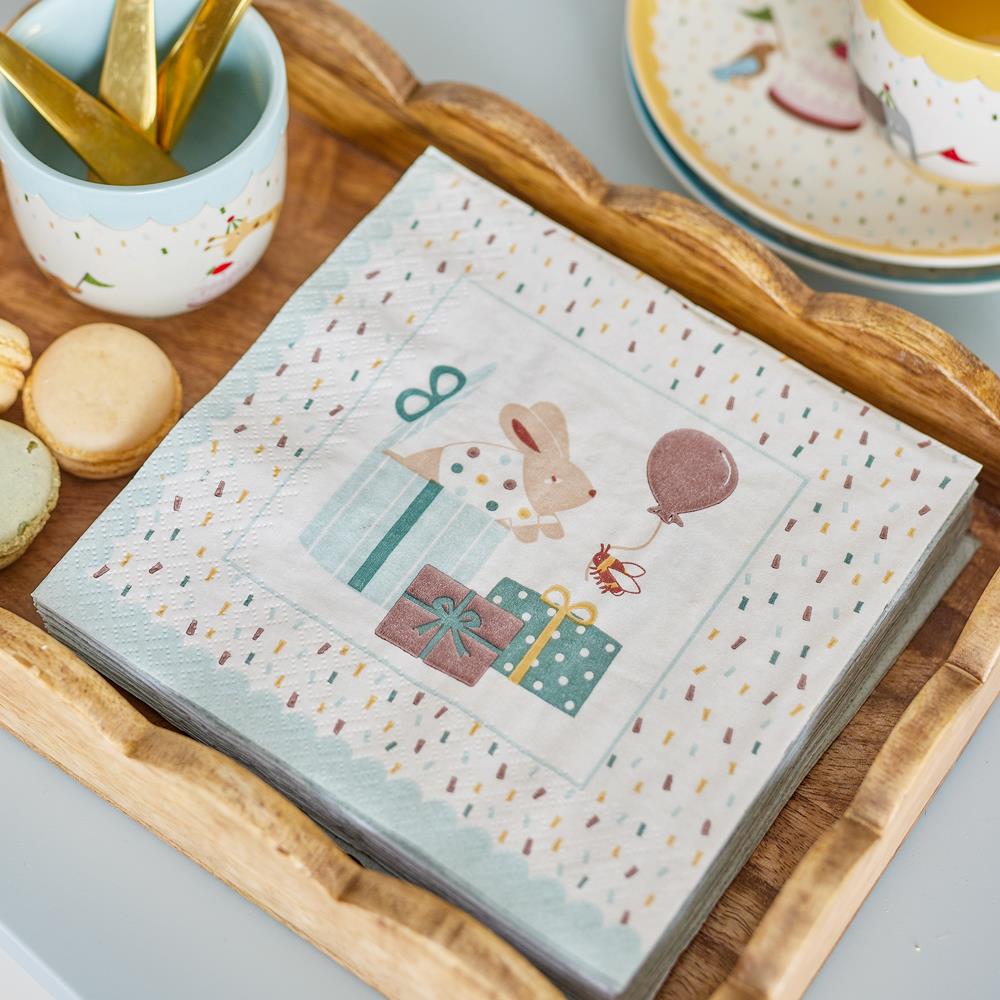 Bloomingville MINI Celebrate Servietten Blau Papier 33cm 20er Pack