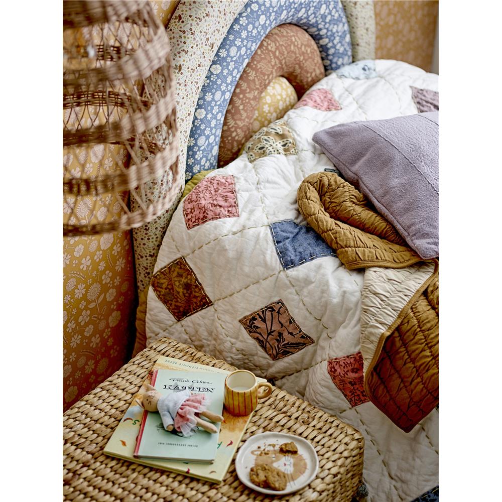 Bloomingville MINI Kita Kissen, Lila, Baumwolle L45 x B45 cm