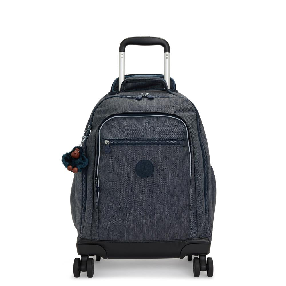 Kipling NEW ZEA, Großer Schulrucksack mit Rollen und Laptopfach, 26L, Marine Navy (blau)