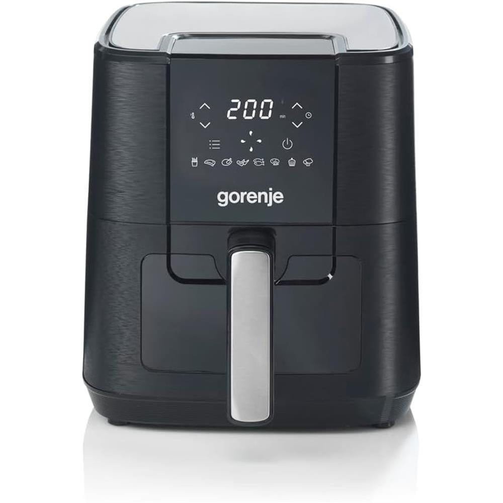 Gorenje AF1350DWB Heißluftfritteuse mit Sichtfenster 1350W 5,4L Antihaft Beschichtung schwarz