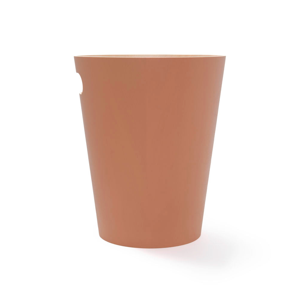Umbra Woodrow Abfalleimer, Terrakotta Braun/Holz, 7,5 Liter, Zweifarbiger Papierkorb