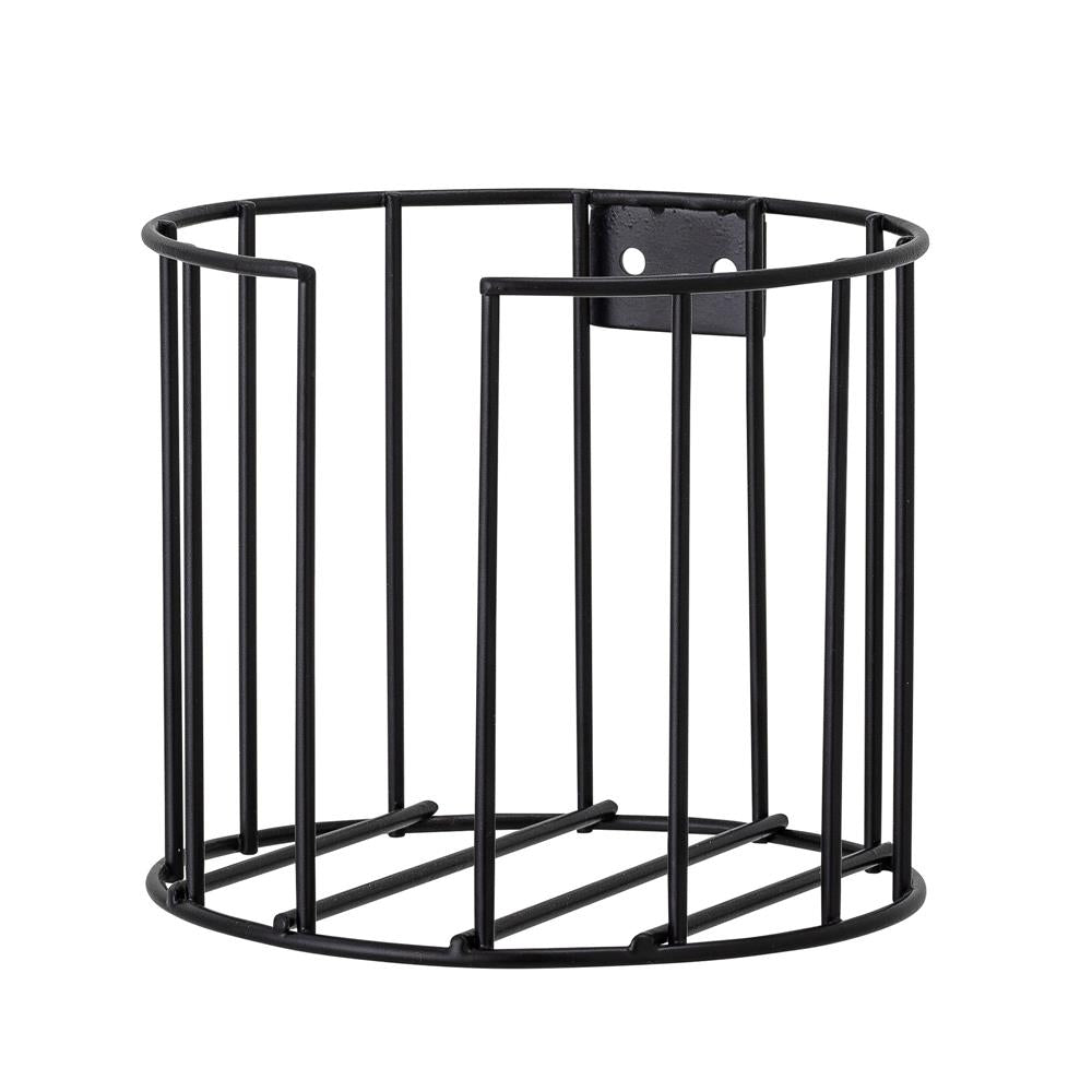 Bloomingville Klemens Toilettenrollenhalter Schwarz Metall Klopapierhalter Aufbewahrung dänisches Design