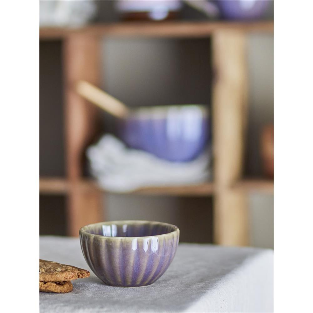 Bloomingville Latina Schale, Violett, Steingut, 165 ml, dänisches Design